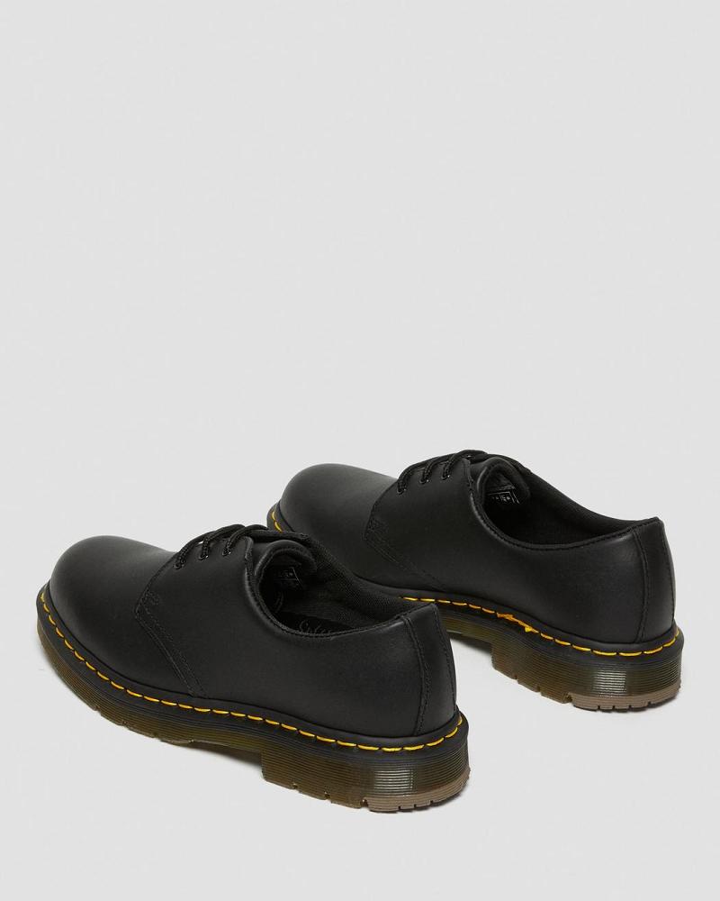 Men's Dr Martens 1461 Slip Resistant Leather Work Shoes Black | AU 654OKI